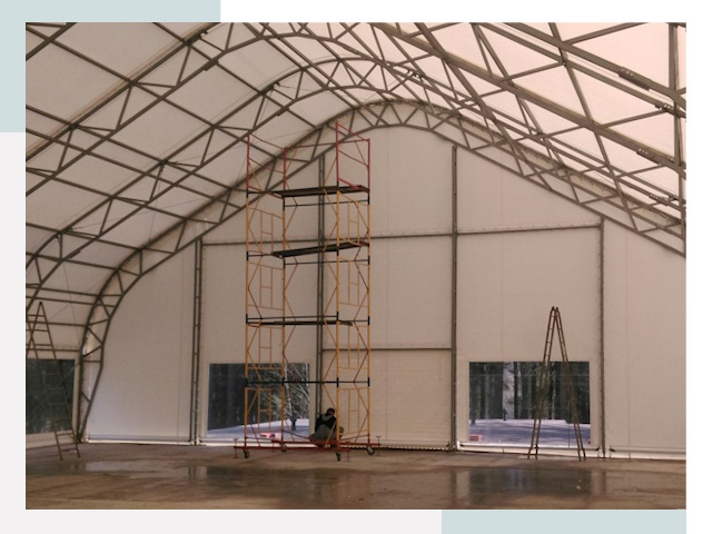 Шатровые ангары в Канске